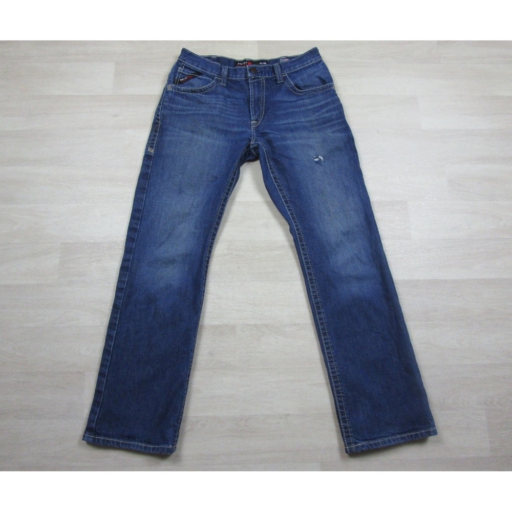 Ariat Rebar FR M5 Slim Straight "Truckee" Jeans Men's (30x29.5) Workwear Western